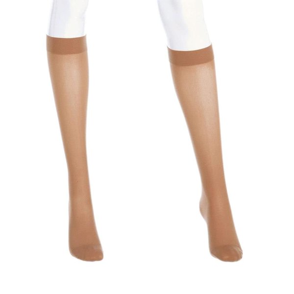 medi Assure, 20-30 mmHg Compression Stockings – Closed Toe, Knee High, Semi-Transparent Hosiery, Medium, Beige