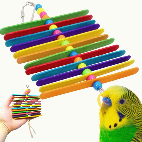 Bonka Bird Toys 868 Mini Stick Natural Chew Colorful Parrot Parrotlet Cockatiel Cockatoo Budgie