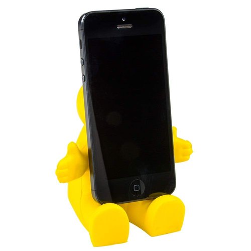 4" Fun Colorful Squeezable Smile Face Guy Phone Holders (3 Pack) Fun Phone Stand Desk Decor Smartphone Stand, Stress Relief Ball, Foam Fidget Toy. Great for kids and adults. Red, Blue and Yellow.