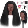 Opini 18" Mannequin Head Human Hair with 100% Real Hair Hairdresser Cosmetology Mannequin Doll Head for Practice Braiding Hairstyling with Free Table Clamp Stand (18 Inch)