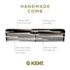 Kent 16T Fine and Wide Tooth Comb - Beard, Hair, Mustache, and Detangling Comb for Men and Women