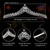 Wedding Tiara Crowns for Women Silver Cubic Zirconia Tiaras Bride Royal Queen Headband Princess Quinceanera Headpieces for Birthday Prom Pageant Party (Silver)