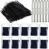 Crowye 1000 Pcs U-shaped Hair Pins Bulk for Buns 2.4 Inch Pins Black Hair Pins Waved Hair Pins Lady Bobby Pins Hair Grip Hair Styling Pins Hair Accessories for Women with Storage Box