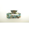 Generic Small abalone sea shell effect blue rectangle hair claw clamp clip