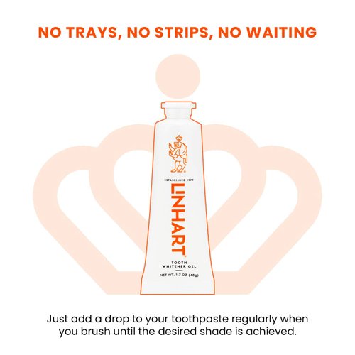 LINHART Teeth Whitener Gel with Hydrogen Peroxide, Tooth Whitener for Sensitive and Normal Teeth - No Sensitivity, Effective, Whitens Teeth with 50% More Strength