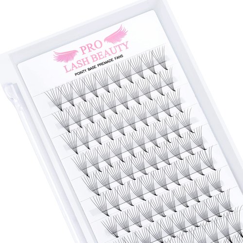 Premade Fans Eyelash Extensions 7D-D-0.07-13 Premade Volume Lash Extensions Pointed Base Fans 0.07 Premade Volume Fans C D Curl(7D-D-0.07,13mm)