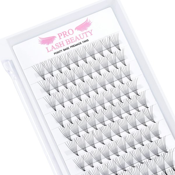 Premade Fans Eyelash Extensions 7D-D-0.07-13 Premade Volume Lash Extensions Pointed Base Fans 0.07 Premade Volume Fans C D Curl(7D-D-0.07,13mm)