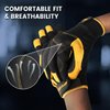 JUMPHIGH Safety Work Gloves, Men's Utility Mechanic Working Gloves for All Purpose, Touchscreen Compatible, Flexible Breathable Fit, Padded Knuckles & Palm (Yellow/M)