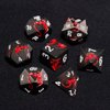 HNCCESG Metal DND Dice Set Dragon D&D Dice for D&D Dungeons and Dragons Gift TTRPG Metal Dice with Dragon Dice Box(Black Red Dragon)