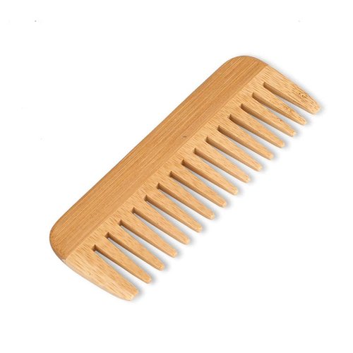 1pc Wood color Natural Bamboo Wide Tooth Comb Detangling Combs Anti-Static Curly Hair For Women Men Smoothing Massaging Home Salon Use Bamboo Hair Brushes For Women Styling Tools and Appliances