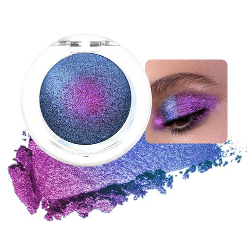 evpct Mermaid Chameleon Eyeshadow Palette Duochrome MultiChrome Makeup, Bright Purple Glitter Shimmer Loose Eyeshadow Palette High Pigments Chameleon Chrome Holographic Eyeshadow MultiChrome