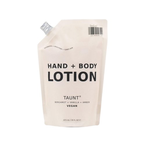 DedCool Hand + Body Lotion, Natural Body & Skin Moisturizer with Essential Oil, Moisturizing Lotion for Dry, Itchy Skin for Men & Women, Vegan, Non-Toxic, Luxury Fragrance 01 TAUNT Refill 16 oz