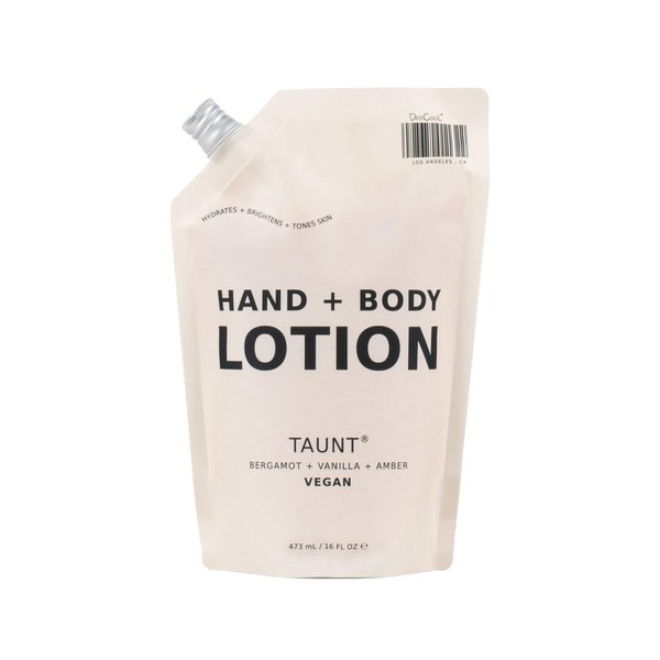 DedCool Hand + Body Lotion, Natural Body & Skin Moisturizer with Essential Oil, Moisturizing Lotion for Dry, Itchy Skin for Men & Women, Vegan, Non-Toxic, Luxury Fragrance 01 TAUNT Refill 16 oz