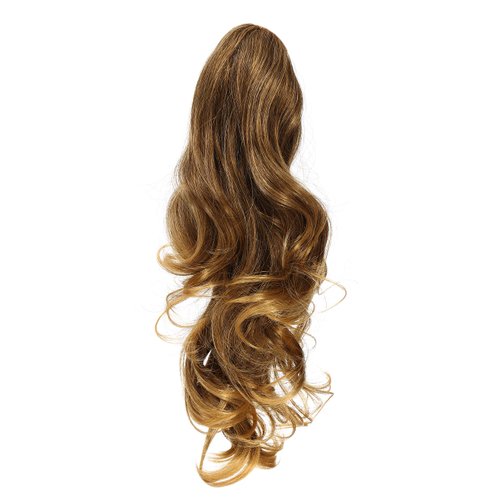 OneDor 20" Curly Synthetic Clip In Claw Drawstring Ponytail Hair Extension Synthetic Hairpiece 190g with a jaw/claw clip (R1416T)