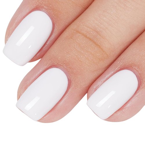 MEMEDA Gel Nail Polish 8ml Pure White Color Soak Off Gel Polish for Nail Art Manicure Salon Design Decoration at Home Nail Lamp Needed
