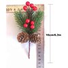 Pine Cone Red Berry Picks Stems Crafts Branch Christmas Wreath - 10Packs, Holly Artificial Evergreen Branches Tiny Pine Cones Picks Décor Floral Picks for Christmas Flower Wreaths DIY Xmas Gifts
