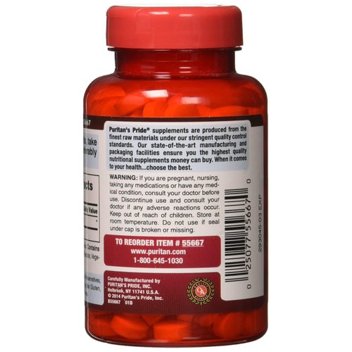 Puritan's Pride Apple Cider Vinegar 600 mg, Vegetarian Dietary Supplement, 6 Month Supply, 200 Tablets (Packing May Vary)