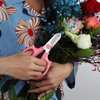 Jasni Garden Pruning Shears Scissors with Comfort Grip Handle, Premium Steel Professional Floral Scissors, Perfect for Arranging Flowers, Pruning, Trimming Plants, Gardening Tool (Pink)