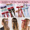 SEVEN STYLE 12 PCS Hair Bows for Women, Hair Ribbon Hair Bows with Long Tail Hair Bow clips Hair Barrettes for Women Accessories