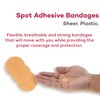 Dealmed Sheer Plastic Spot Bandages – 7/8” Small Round Sterile Strips, Adhesive Outer with Non-Stick Pad, Latex Free, Wound Care for First Aid Kit, 100 per Box (1 Pack)