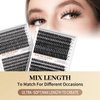XIUSUZAKI Lash Extension Kit 60D+80D DIY Lash Clusters Kit 280pcs D Curl Cluster Lashes Individual Lashes Eyelash Extension Kit with Lash Bond and Seal,Lash Tweezers(60D+80D D Kit,10-16mm Mixed)