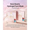 Petitfee Aura Quartz Hydrogel Face Mask Crystal Rose 30g*5ea - Rose Facial Mask for Radiant Skin with Pearl Protein, Collagen, Hyaluronic Acid, Brighten & Supple Face, Hydrating, Soothing Skin