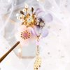 Beaupretty Retro Butterfly Hairpin,Beautiful Classical Headwpiece Vintage Cultural Hair Pin Bead Tassel Hair Sticks Pin for Hair Styling