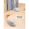 ALLTHINGVB Interactive Version2 Automatic Cats Plush Toys Play for Indoor Boredom Alone. Electric Moving Mouse Cat Toys with Real Feather Tail, Less Noise USB Rechargeable. (Grey)