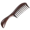 Onedor Handmade 100% Natural Black Sandalwood Hair Combs - Anti-Static Sandalwood Scent Natural Hair Detangler Wooden Comb (Extra Extra Wide Tooth)