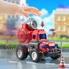 Beby Buty Fire Trucks Toys for Toddlers 3-5, 4 PCS Car Trucks for Toddlers Boys Girls with Flexible Joints, Kids Toddlers Toys for 3 4 5 6 Years Old Boys Girls Birthday Gifts