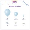 HOUSE OF PARTY Pastel Blue Balloons - Light Blue Balloons 5/12/18 Inch, Baby Blue Balloons Garland for Graduation, Baby Shower & Birthday Party Decorations