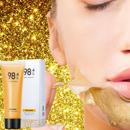 boticle 2PCS Gold Peel Off Mask, 2024 New Upgraded Gold Foil Peel-Off Mask, Gold Exfoliating Mask, Remove Blackhead Mask, Anti-Aging & Reduces Fine Lines