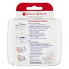 Johnson & Johnson First First Aid Kit for Car, Office, Purse Travel Size (Pack of 3) With Cleansing Wipe