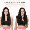 GOO GOO Clip in Hair Extensions Real Human Hair, Remy Human Hair Extensions Clip ins for Women, Natural Human Hair, 18inch 120g 7Pcs, 1B Natural black