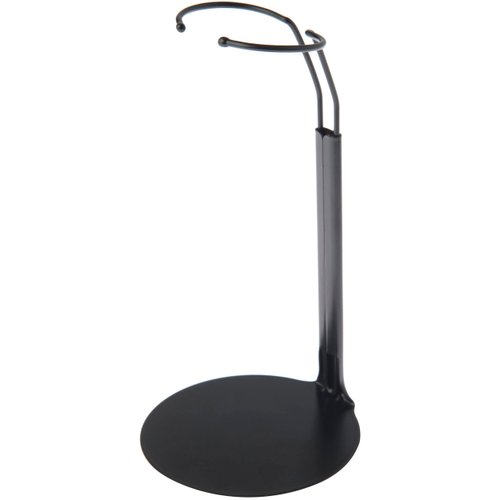 Plymor DSP-5175B Black Adjustable Doll Stand, fits 10, 11, and 12 inch Dolls or Action Figures, Waist is 1.75 to 2.25 inches wide, 5 to 6 inches around, Pack of 6