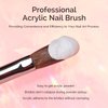 MelodySusie Kolinsky Acrylic Nail Brush,66% Kolinsky Hair Professional Nail Art Brush for Acrylic Application, Aurora Collection Fine Glitter Brush, Size 8