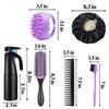 10Pcs Natural Hair Detangling Brush Set with Sleep Bonnet for Curly, Afro, African Black 3a to 4c Hair - Faster Detangling on Wash Days