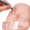 Lash Mannequin Head, Practice Training Head,for Make Up and Lash Extention,Cosmetology Doll Face Head,Soft-Touch Rubber Practice Head,Easy to Clean by Skincare Essential Oil. (Skin colour)