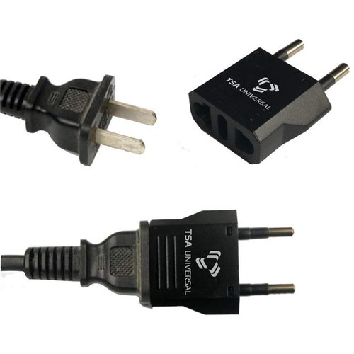 United States to Egypt Travel Power Adapter to Connect North American Electrical Plugs to Egyptian Outlets for Cell Phones, Tablets, eReaders, and More (2-Pack, Black)