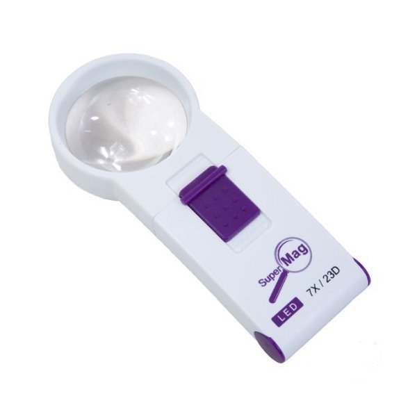 7X LED Pocket Illuminated Magnifier 1.9 Inch Lens