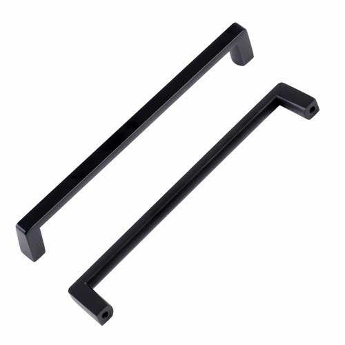 AOKENBAO 4-Inch Black Cabinet Handles Cabinet Door Handles Solid Drawer Knobs High-End Hardware Handles Dresser Handles TV Cabinet Handles 6-Pack (Nano Coated Matte Black)
