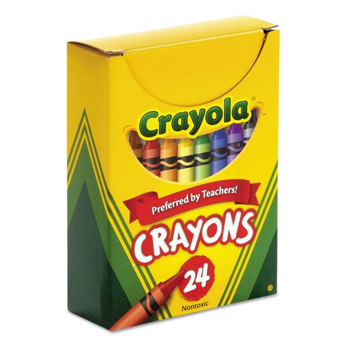 Binney &amp; Smith Crayola(R) Standard Crayon Set, Lift-Lid Box, Assorted Colors, Box Of 24