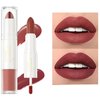 HWSHQY OO Dual Ended Lip Makeup,2-in-1 Matte Liquid Lipstick Lip Gloss,Long Lasting Smudge Proof Lip Stain,Silky Smooth Lip Glosses,Creamy Velvet Lipcolor Lip Makeup,03