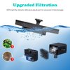 Mademax 1W Solar Bird Bath Fountain Pump, Solar Fountain with 6 Nozzle, Free Standing Floating Solar Powered Water Fountain Pump for Bird Bath, Garden, Pond, Pool, Outdoor