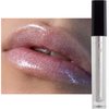 Mynena Diamond Lips | Clear with Silver White Metallic Finish Lip Gloss | High-Shine, Non-Sticky, Non-Drying | Lipstick Topper | Lily