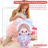 DarkBlue brand's 20cm Original Cute Dolls Kawaii, Plush Cotton Doll,Anime Plush Soft Stuffed Dress up Doll,with Jointed Skeleton&Doll Clothes,Children’s Good Anime Plush Cotton Doll(Doll Named:MOMO)