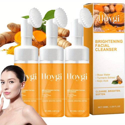 Turmeric Cleanser, A Turmeric Foam Cleanser for All Skin Types, Designed for Everyday Use with A Gentle Formula That Penetrates Deep Into The Pores and Promotes A Cleaner, Healthier Complexion (3pcs)
