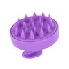 Hair Brush Soft Silicone Bristles For Shampooing Scalp Hair Care (Black)