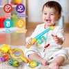Baby Bath Toys for Kids Ages 1-3, Magnetic Fishing Games with Floating Bathtub Wind-Up Toys & Fishing Net, Fishing Rod Water Pool Toys for Toddlers 1-3