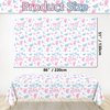 XJLANTTE 2Pcs Gender Reveal Tablecloth - Boy or Girl Table Decorations Rectangular Pink and Blue Table Cover for Baby Shower Decorations, Gender Reveal Boy or Girl Party Supplies, 51 x 86.6 Inch